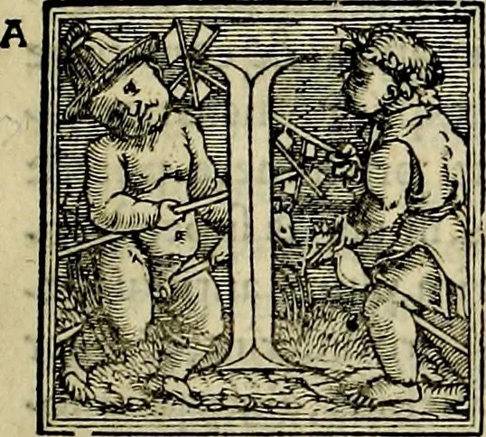 An illustration from De deis gentivm, varia & multiplex historia, in qua simul de eorum imaginib. & cognominib. agitur, vbi plurima etiâ hactenus multis ignota explicantur, & pleraque clarius tractantur, 1548, leaf 14