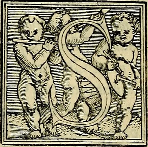 An illustration from De deis gentivm, varia & multiplex historia, in qua simul de eorum imaginib. & cognominib. agitur, vbi plurima etiâ hactenus multis ignota explicantur, & pleraque clarius tractantur, 1548, leaf 195
