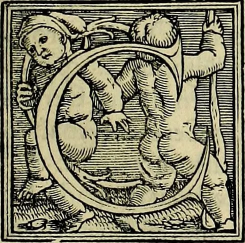 An illustration from De deis gentivm, varia & multiplex historia, in qua simul de eorum imaginib. & cognominib. agitur, vbi plurima etiâ hactenus multis ignota explicantur, & pleraque clarius tractantur, 1548, leaf 586
