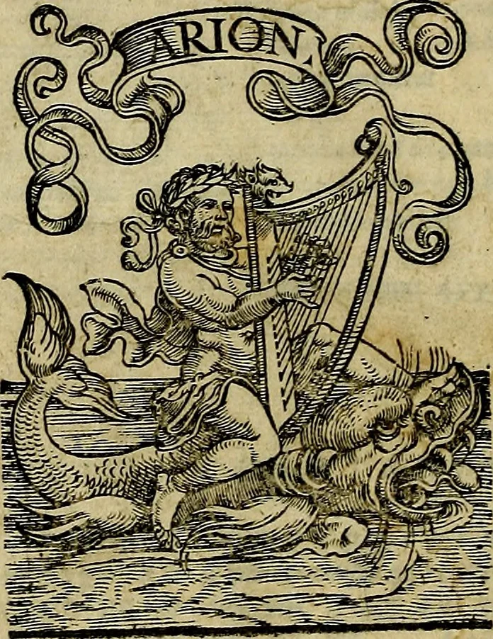 An illustration from De deis gentivm, varia & multiplex historia, in qua simul de eorum imaginib. & cognominib. agitur, vbi plurima etiâ hactenus multis ignota explicantur, & pleraque clarius tractantur, 1548, leaf 839