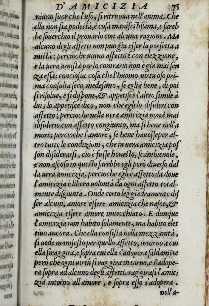 An illustration from De dialogi d'amicizia, 1564, leaf 105