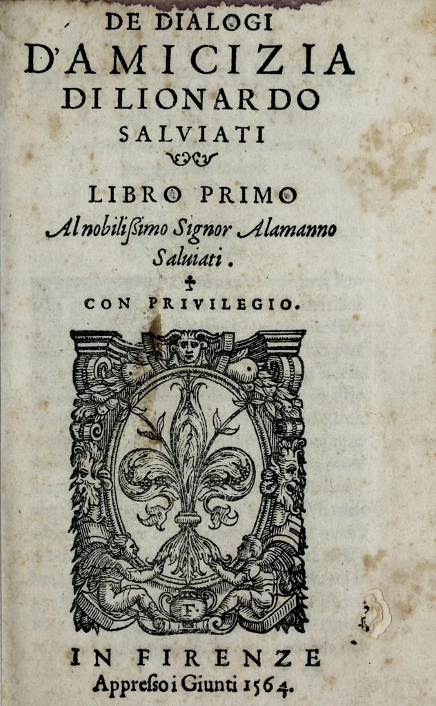 An illustration from De dialogi d'amicizia, 1564, leaf 7