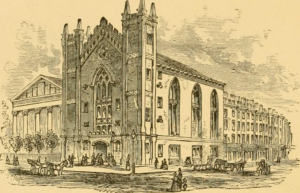 An illustration from Dedication memorial of the new Masonic temple, Boston, 1868, leaf 19