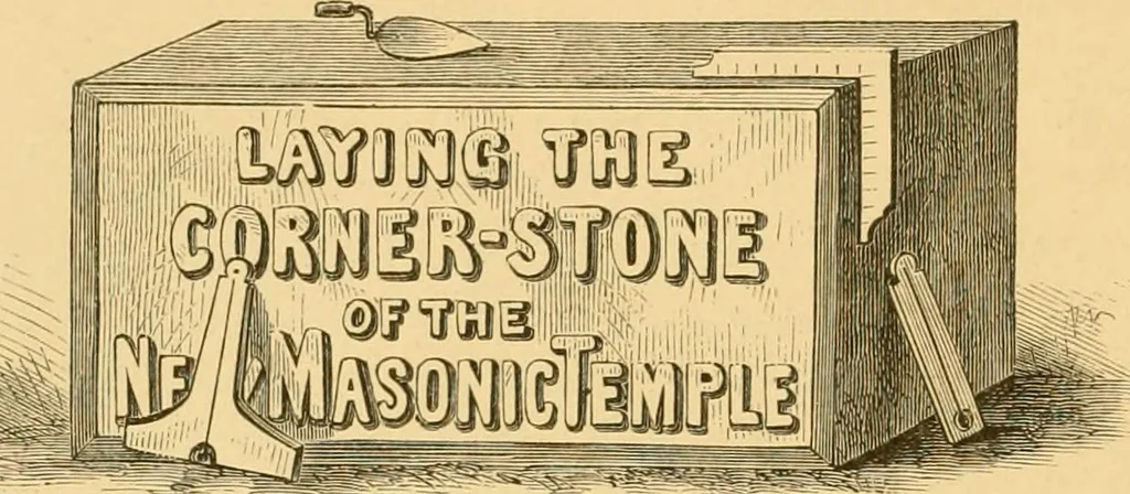 An illustration from Dedication memorial of the new Masonic temple, Boston, 1868, leaf 39