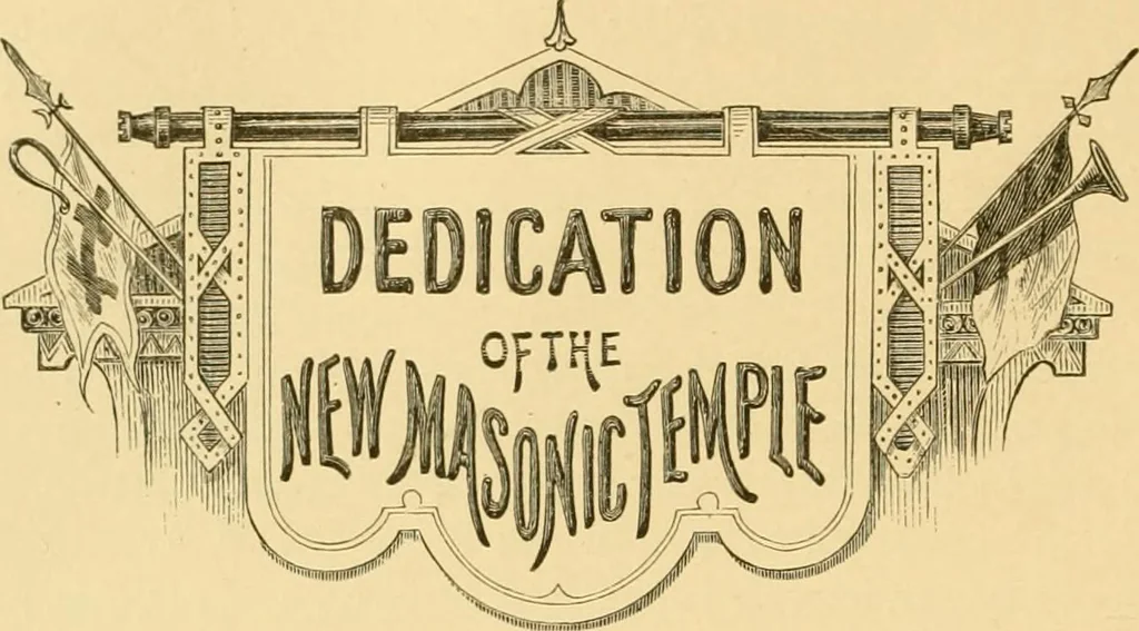 An illustration from Dedication memorial of the new Masonic temple, Boston, 1868, leaf 89