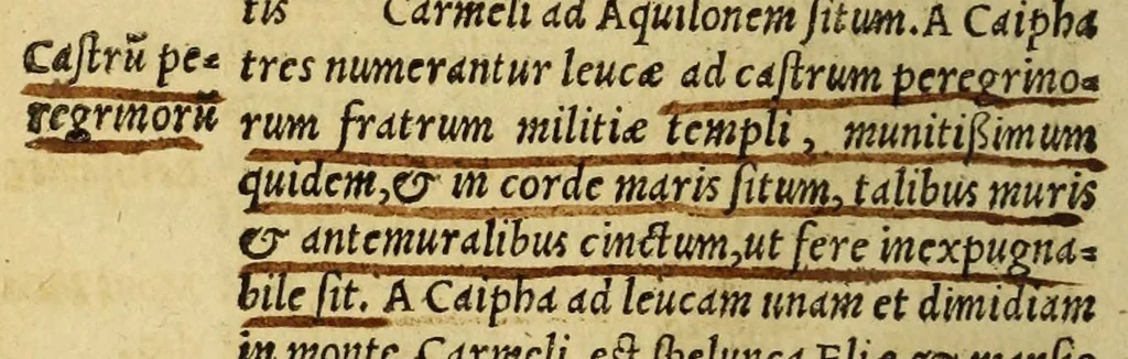 An illustration from De dimensione terræ et geometrice numerandis locorum particularium interuallis ex doctrina triangulorum sphæricorum & canone subtensarum liber, : denuo editus, sed auctius multo & correctius, quam antea., 1554, leaf 266