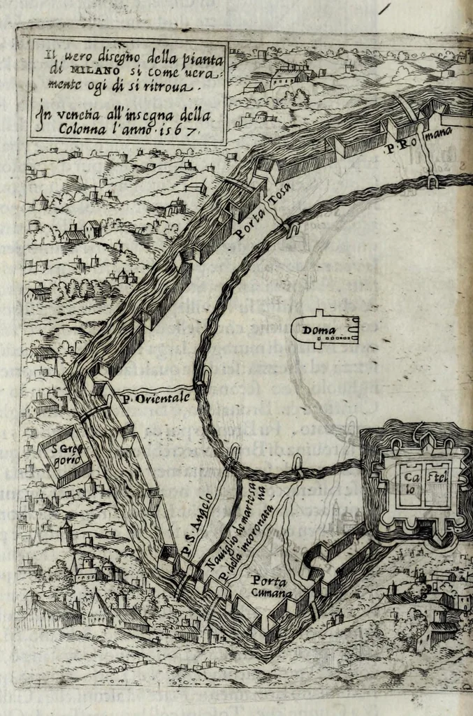 An illustration from De' disegni delle piv illvstri città et fortezza del mondo. la quale ne contiene cinquanta : con vna breve historia delle origini et accidenti loro, secondo l'ordine de' tempi, 1569, leaf 120