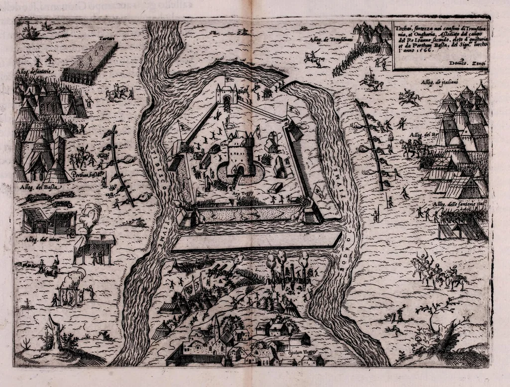 An illustration from De' disegni delle piv illvstri città et fortezza del mondo. la quale ne contiene cinquanta : con vna breve historia delle origini et accidenti loro, secondo l'ordine de' tempi, 1569, leaf 237