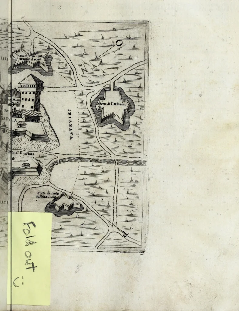 An illustration from De' disegni delle piv illvstri città et fortezza del mondo. la quale ne contiene cinquanta : con vna breve historia delle origini et accidenti loro, secondo l'ordine de' tempi, 1569, leaf 25