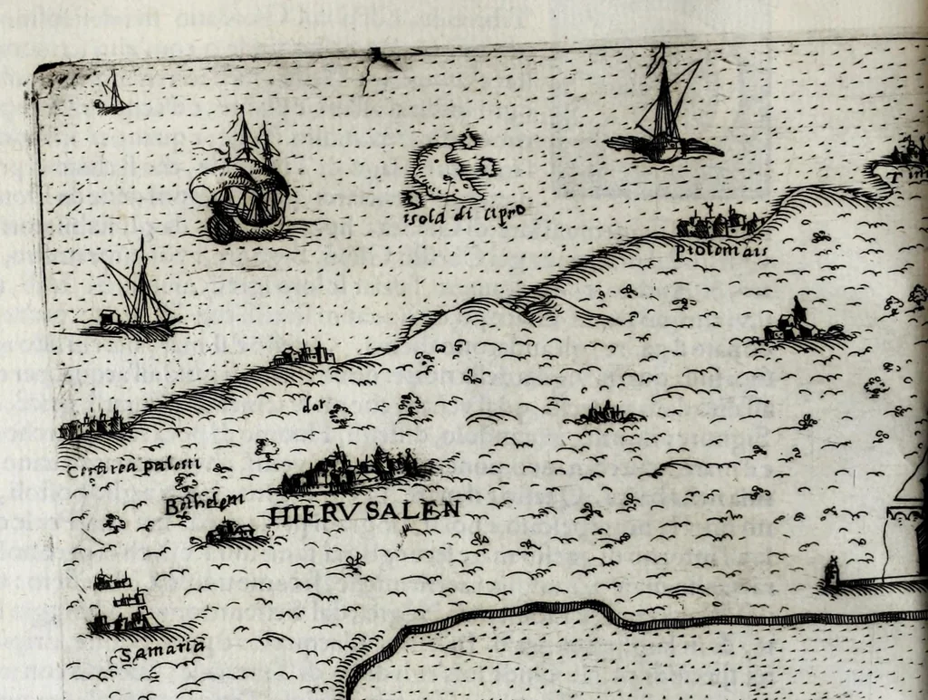 An illustration from De' disegni delle piv illvstri città et fortezza del mondo. la quale ne contiene cinquanta : con vna breve historia delle origini et accidenti loro, secondo l'ordine de' tempi, 1569, leaf 280