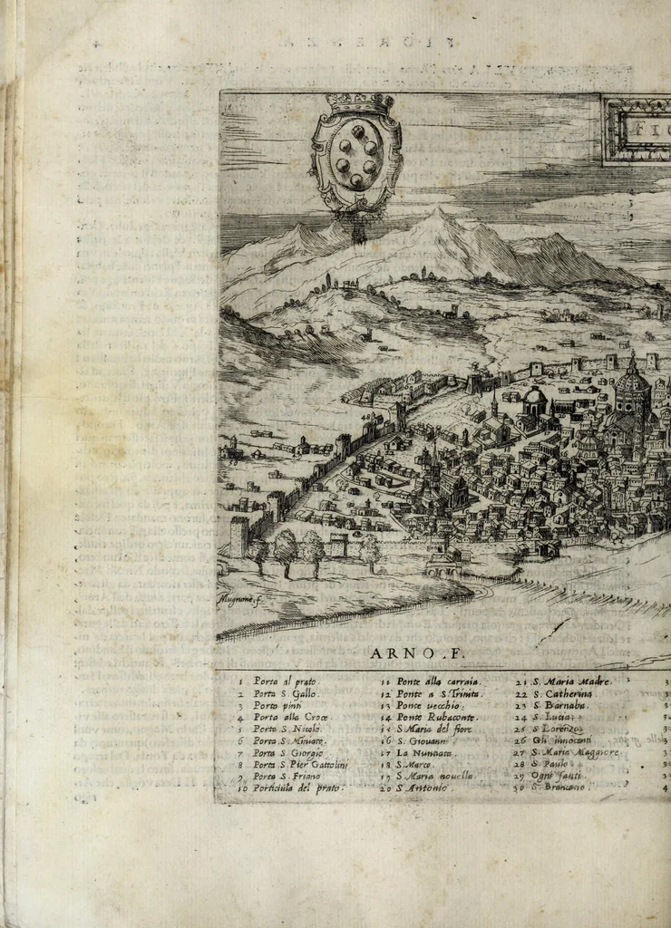 An illustration from De' disegni delle piv illvstri città et fortezza del mondo. la quale ne contiene cinquanta : con vna breve historia delle origini et accidenti loro, secondo l'ordine de' tempi, 1569, leaf 30