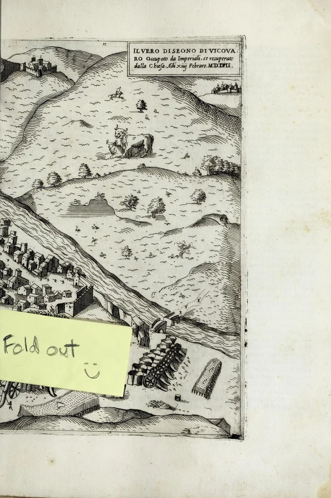 An illustration from De' disegni delle piv illvstri città et fortezza del mondo. la quale ne contiene cinquanta : con vna breve historia delle origini et accidenti loro, secondo l'ordine de' tempi, 1569, leaf 85