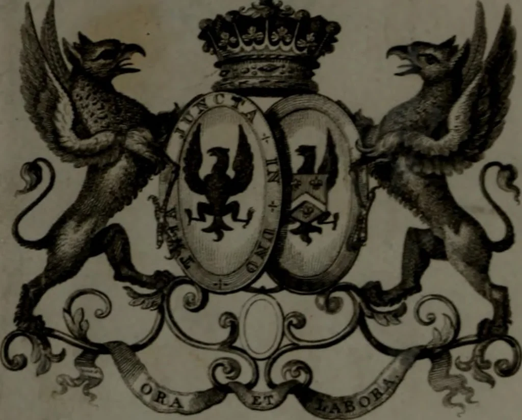 An illustration from De dominio seu imperio maris Jul. Pacii, Hug. Grotii, Jac. Gothofr., Mart. Schoockii, & aliorum dissertationes, 1669, leaf 1