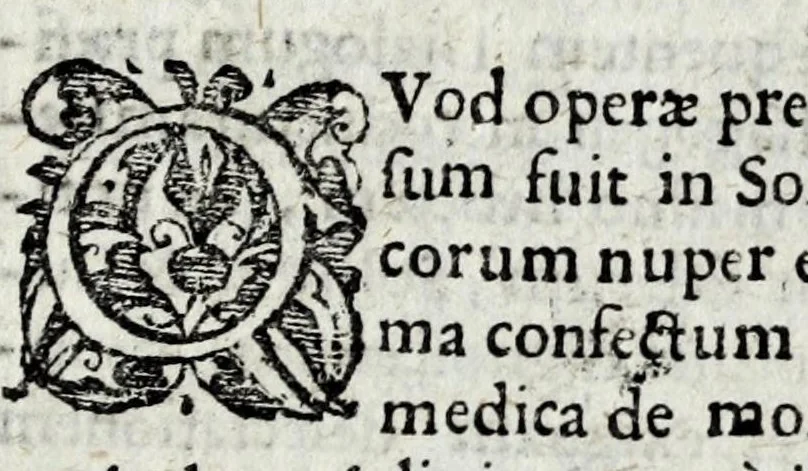 An illustration from De eclipsi solari anno MDCLIV die XII Augusti, in Europa, a pluribus spectata tubo optico, 1662, leaf 15