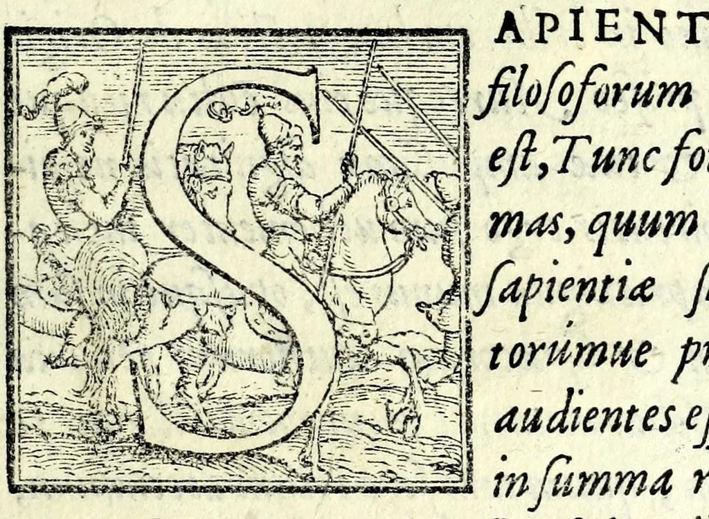 An illustration from De Etruriae regionis : quae prima in orbe Europaeo habitata est, originibus, institutis, religione & moribus, & imprimis de aurei saeculi doctrina et uit a praestantissima quae in diuinationis sacrae usu posita est, 1551, leaf 11