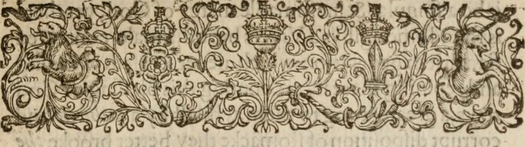An illustration from A defence of The reformed Catholicke of M. W. Perkins, lately deceased, against the bastard Counter-Catholicke of D. Bishop, seminary priest : the first part, for answer to his calumniations generally framed against the same, and against the whole religion and state of our church ..., 1606, leaf 6