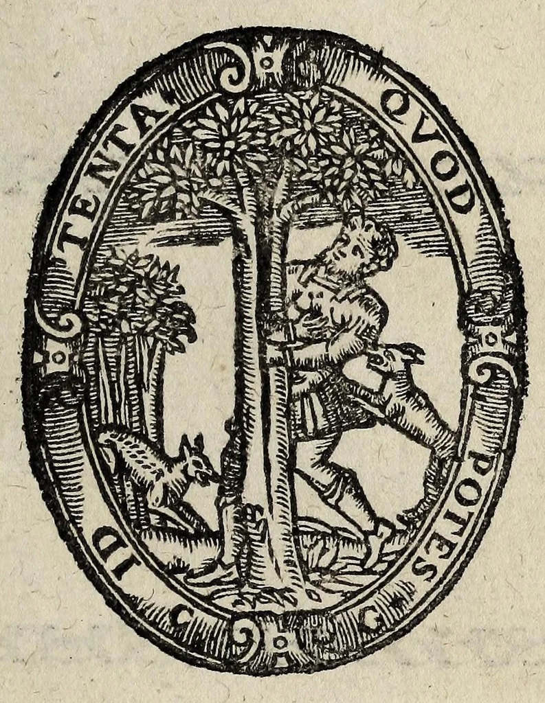 An illustration from Deffence du Traicté du delict commun et cas privilegié, en la distinction des deux puissances, ecclesiastique & seculiere., 1612, leaf 69