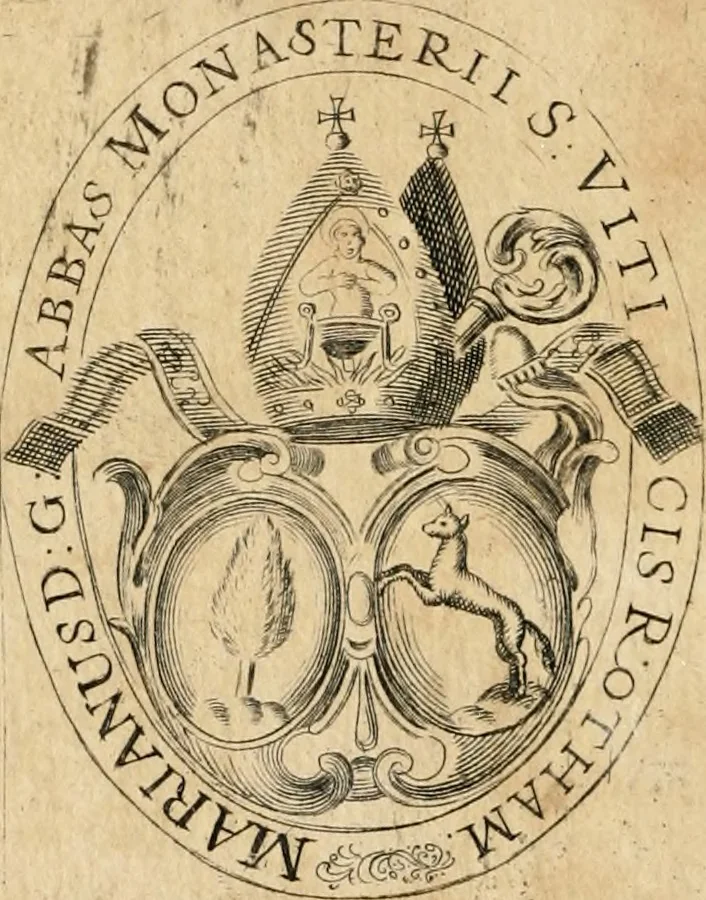 An illustration from De formvlæ regnante Christo : in veterum monumentis vsv, iustas pro regibus maximis Philippo I & II, summaque regum omnium potestate, vindicias complexa diatribe, 1646, leaf 7