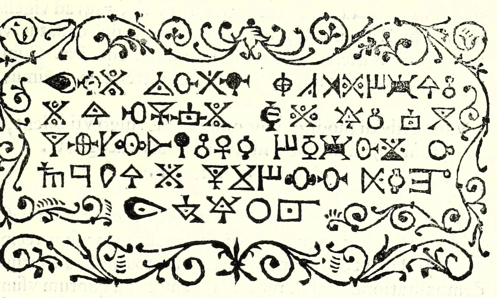 An illustration from De fvrtivis literarvm notis, vulgo, De ziferis libri IIII, 1563, leaf 119