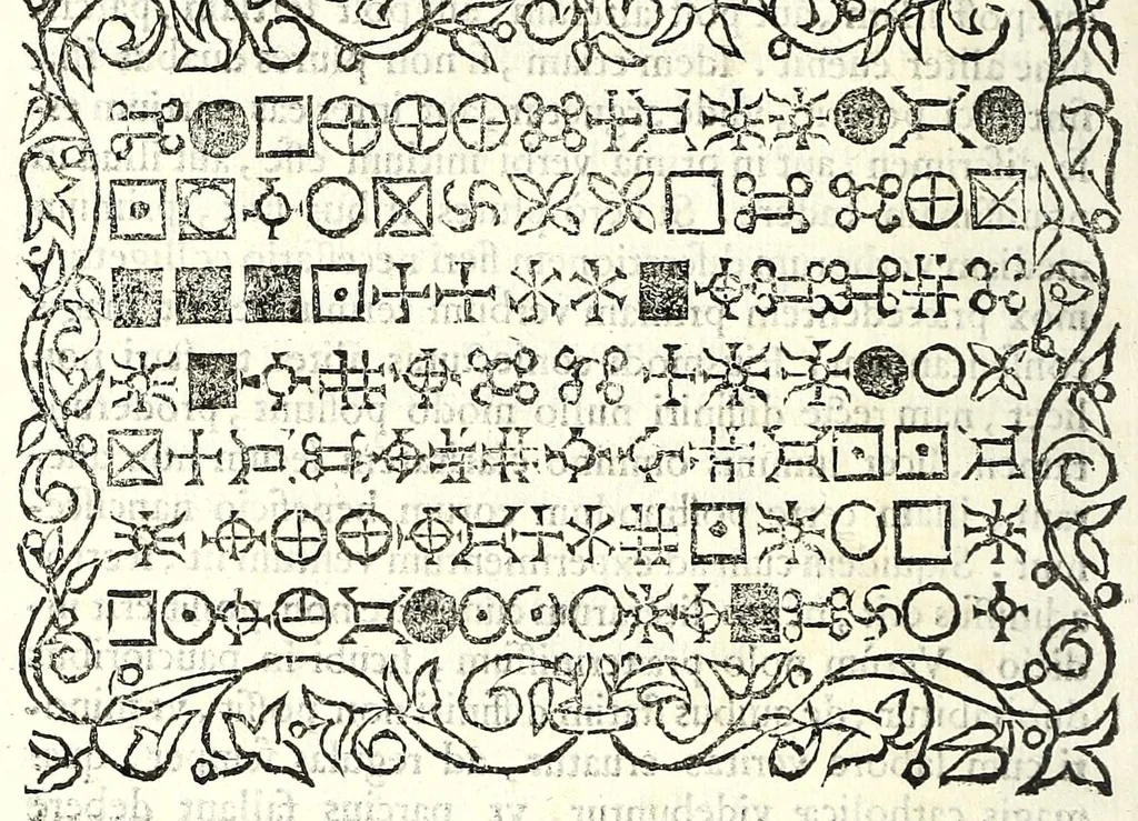 An illustration from De fvrtivis literarvm notis, vulgo, De ziferis libri IIII, 1563, leaf 222