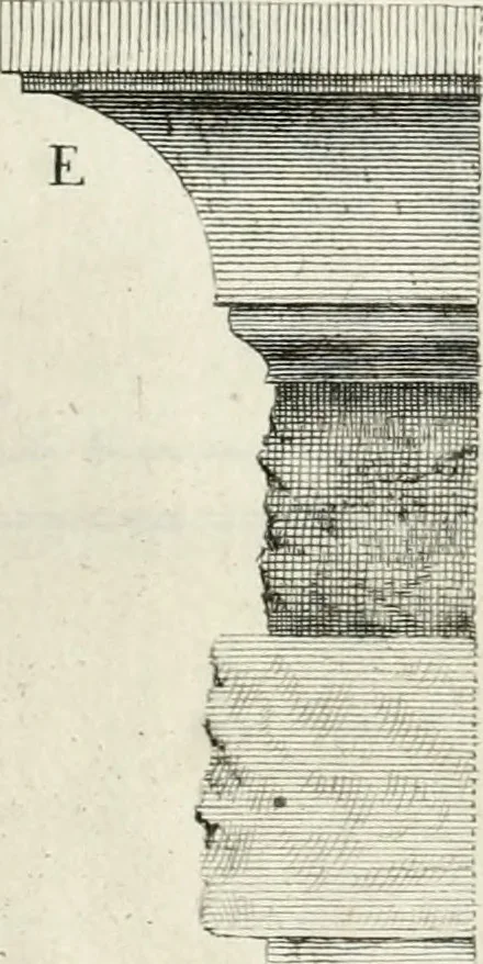 An illustration from Degli anfiteatri e particolarmente del Flavio di Roma, di quello d' Italica nella Spagna, e di quello di Pola nell' Istria, 1788, leaf 110