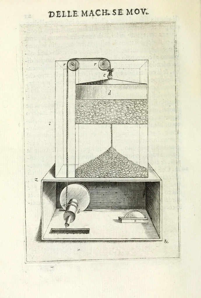 An illustration from De gli avtomati, ouero, Machine se moventi, libri duo, 1589, leaf 46