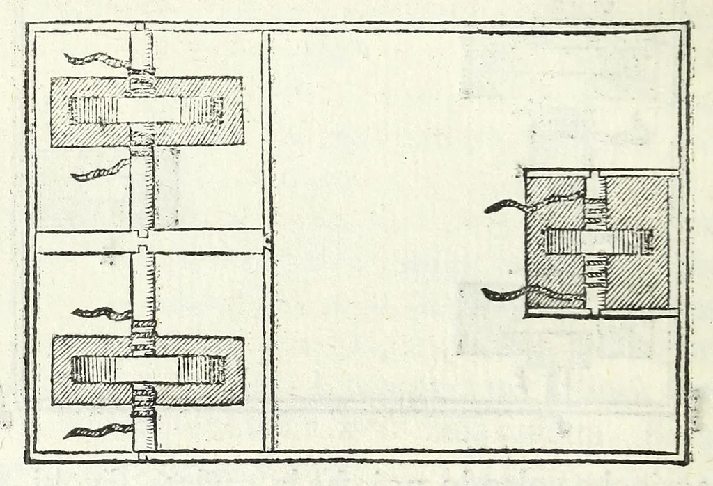 An illustration from De gli avtomati, ouero, Machine se moventi, libri duo, 1589, leaf 54