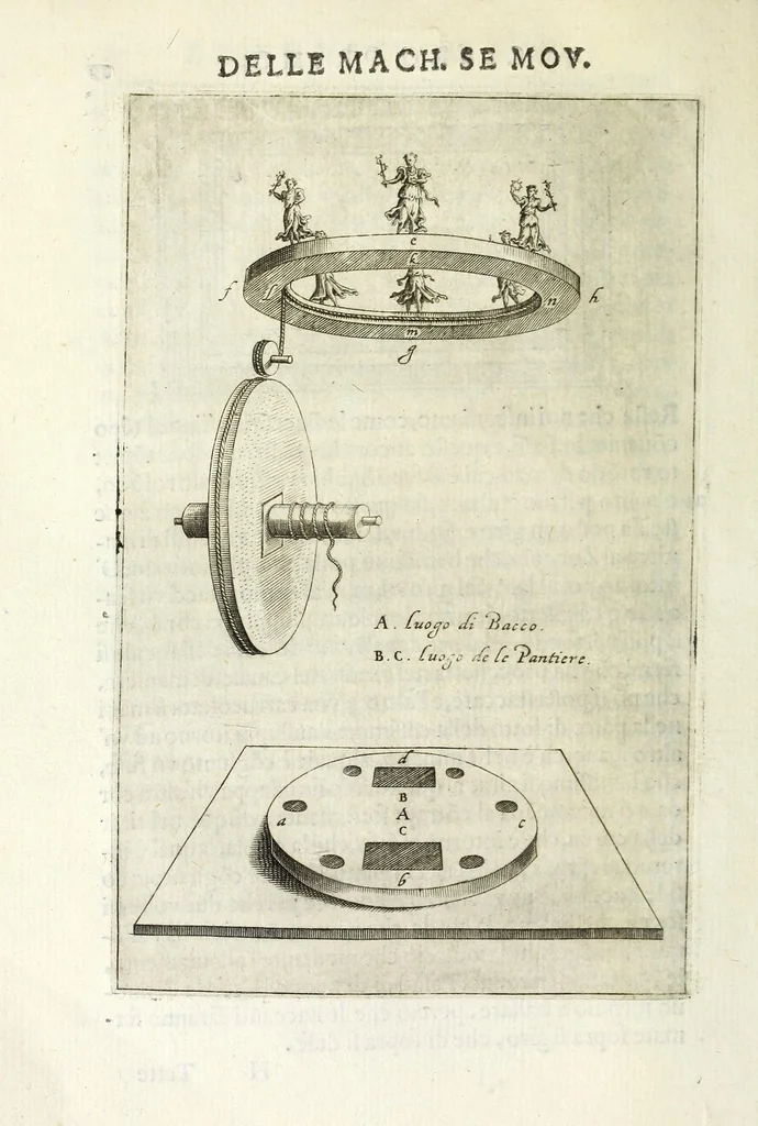 An illustration from De gli avtomati, ouero, Machine se moventi, libri duo, 1589, leaf 62