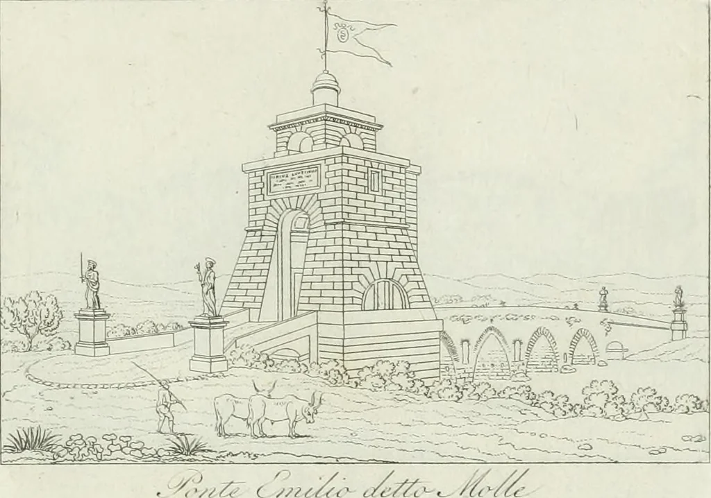 An illustration from Degli edificj antichi e moderni di Roma; vedute in contorno, 1817, leaf 118