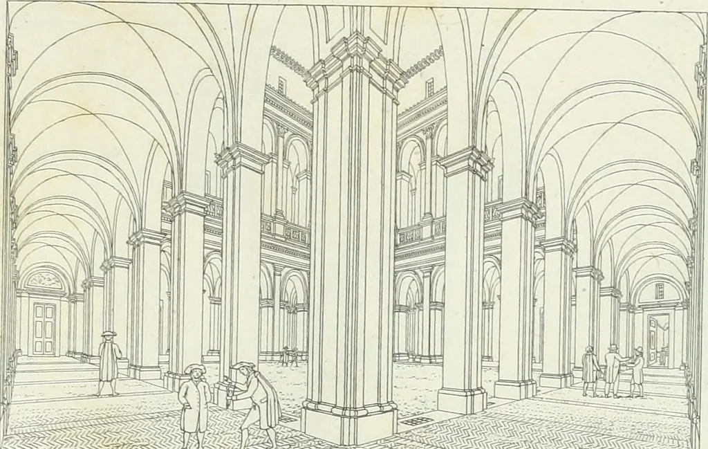 An illustration from Degli edificj antichi e moderni di Roma; vedute in contorno, 1817, leaf 12