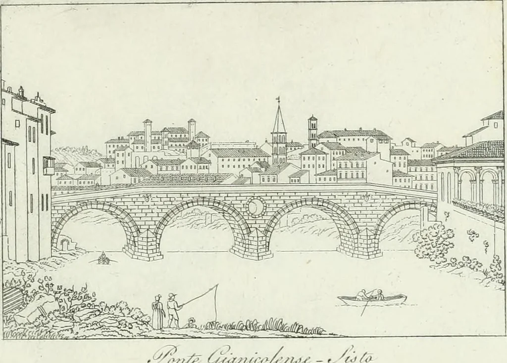 An illustration from Degli edificj antichi e moderni di Roma; vedute in contorno, 1817, leaf 120