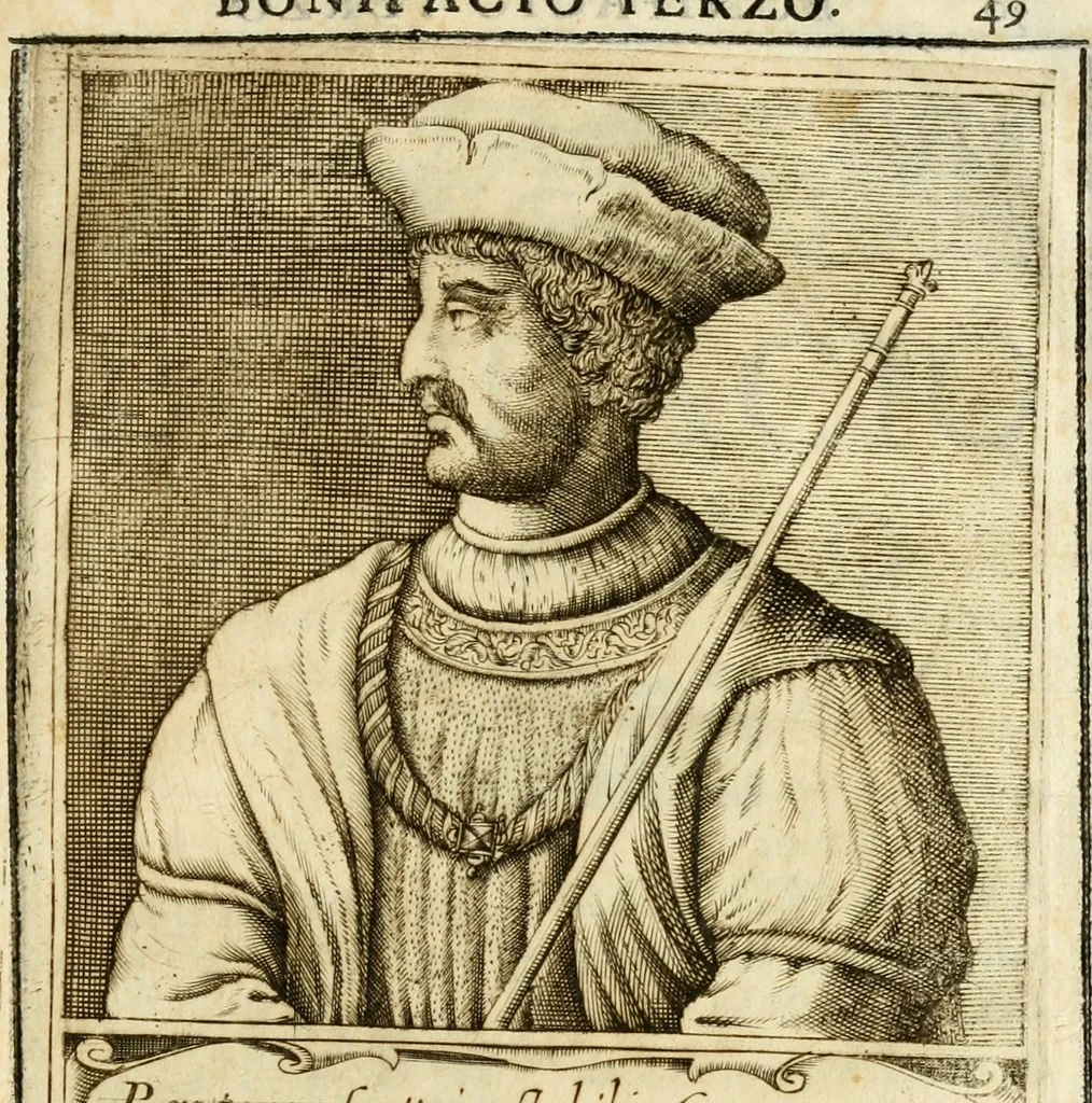 An illustration from De gli eroi della serenissima casa d'Este, ch'ebbero il dominio in Ferrara, memorie di Francesco Berni, al serenissimo signor dvca Francesco d'Este .., 1640, leaf 60