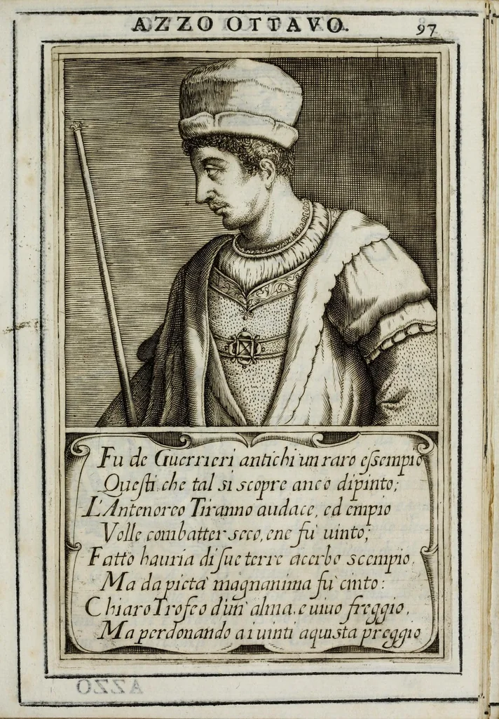 An illustration from Degli eroi della serenissima casa d'Este, ch'ebbero il dominio in Ferrara : memorie, 1640, leaf 113