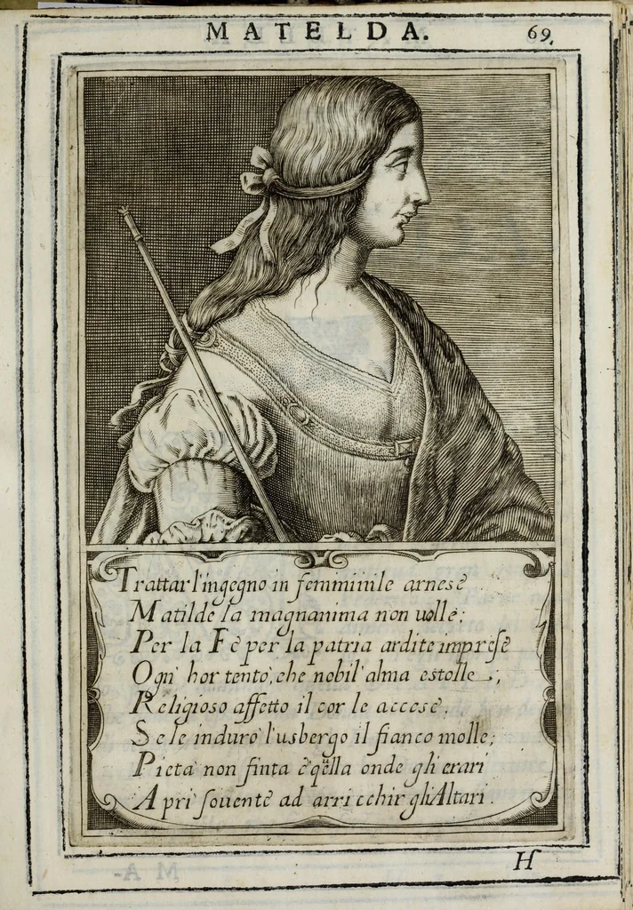 An illustration from Degli eroi della serenissima casa d'Este, ch'ebbero il dominio in Ferrara : memorie, 1640, leaf 85