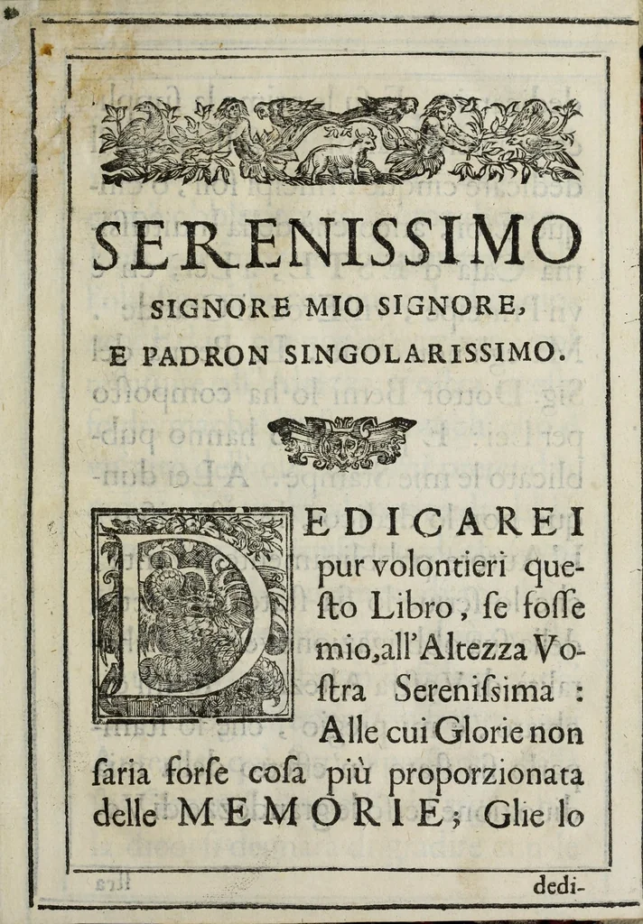 An illustration from Degli eroi della serenissima casa d'Este, ch'ebbero il dominio in Ferrara : memorie, 1640, leaf 9