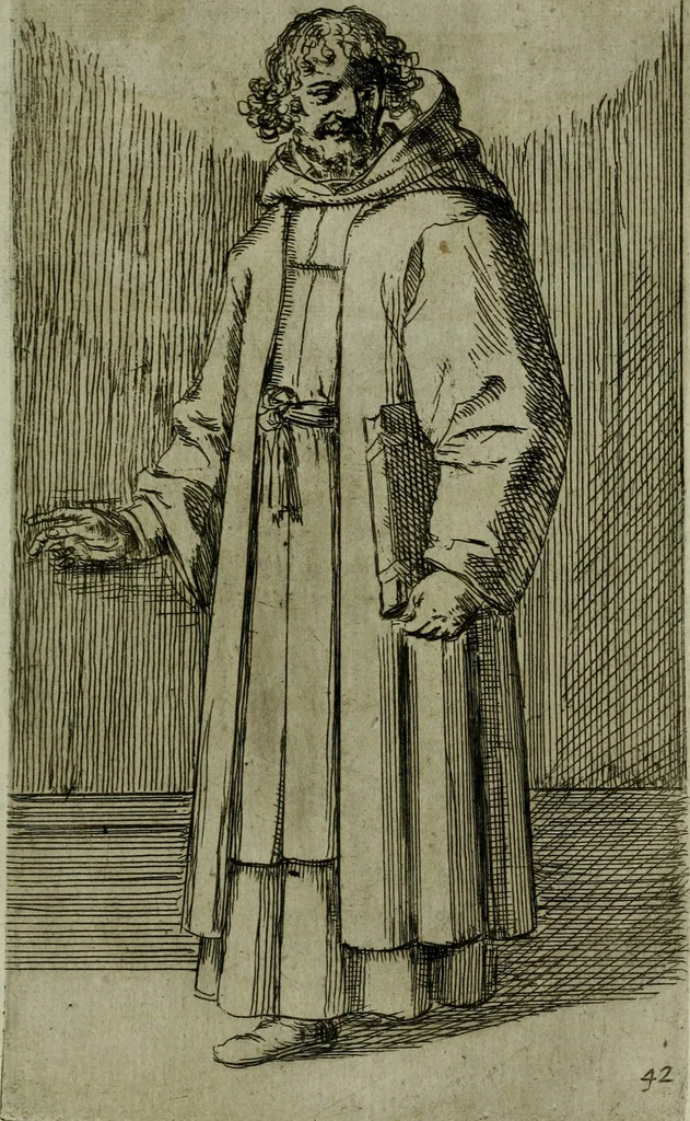 An illustration from De gli habiti delle religioni con le armi e breue descrittion loro, libro primo[-terza], 1626, leaf 102