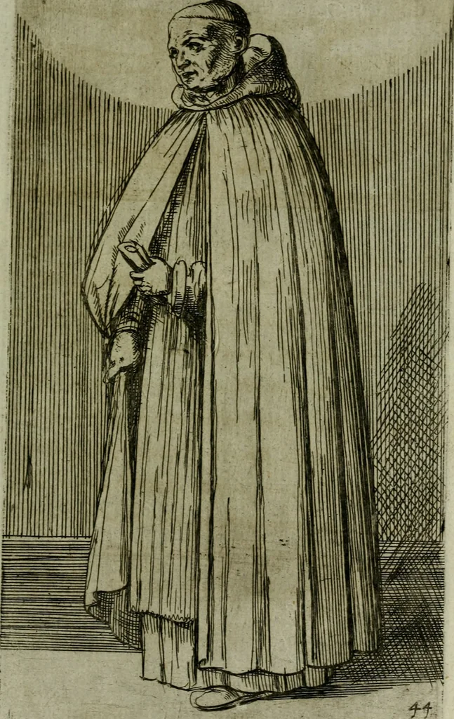 An illustration from De gli habiti delle religioni con le armi e breue descrittion loro, libro primo[-terza], 1626, leaf 106