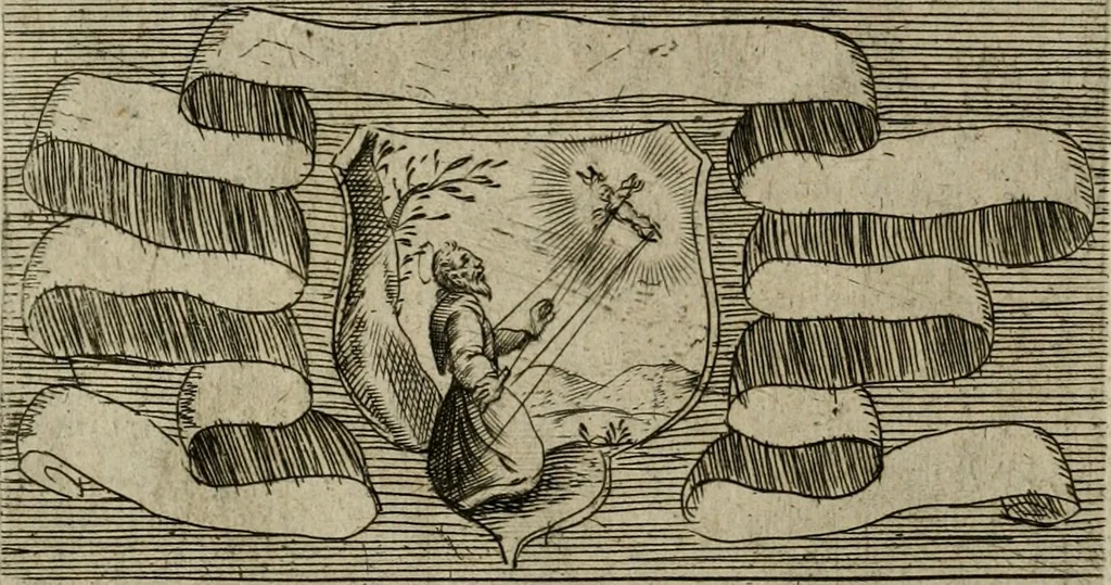An illustration from De gli habiti delle religioni con le armi e breue descrittion loro, libro primo[-terza], 1626, leaf 113