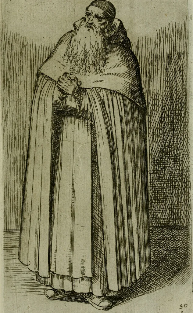 An illustration from De gli habiti delle religioni con le armi e breue descrittion loro, libro primo[-terza], 1626, leaf 118