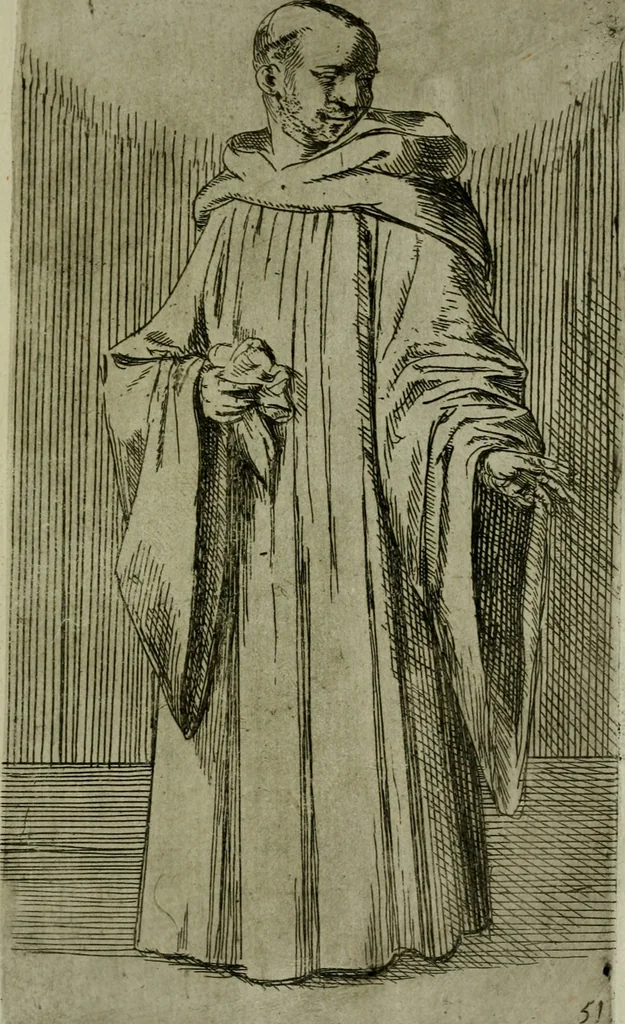 An illustration from De gli habiti delle religioni con le armi e breue descrittion loro, libro primo[-terza], 1626, leaf 120
