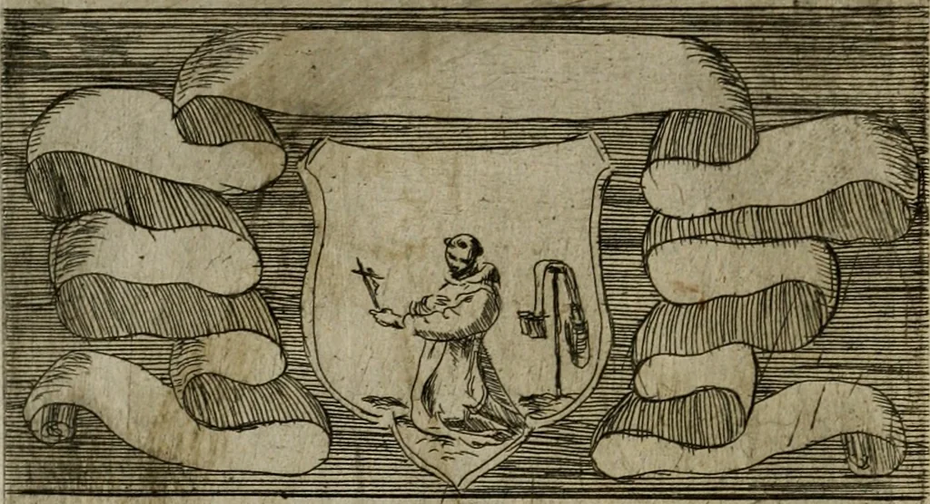 An illustration from De gli habiti delle religioni con le armi e breue descrittion loro, libro primo[-terza], 1626, leaf 125