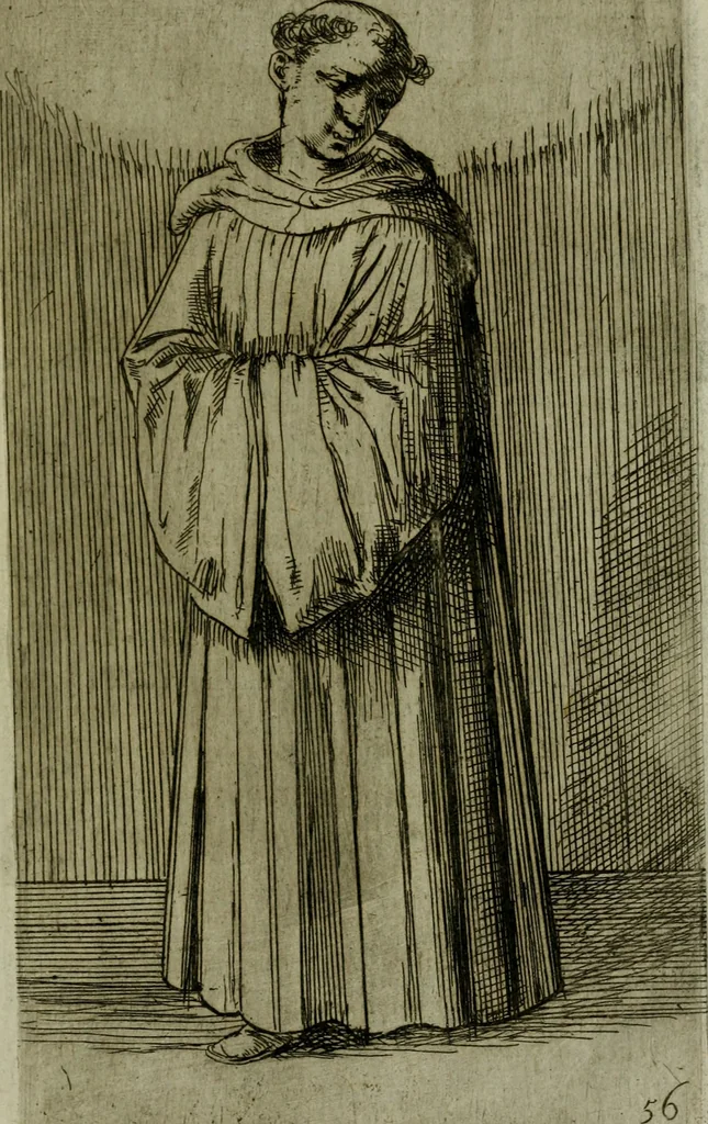 An illustration from De gli habiti delle religioni con le armi e breue descrittion loro, libro primo[-terza], 1626, leaf 132