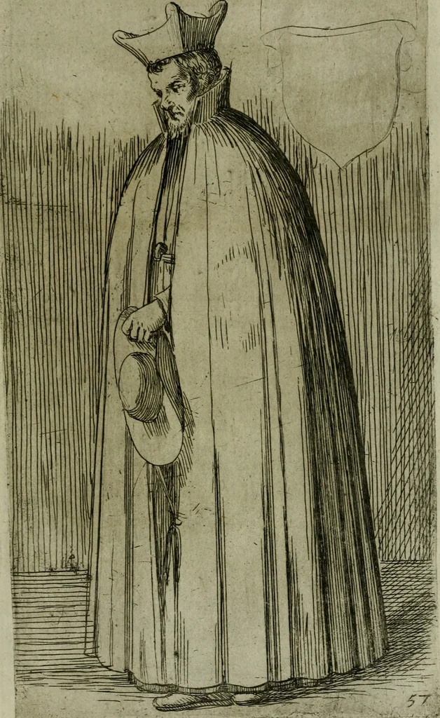 An illustration from De gli habiti delle religioni con le armi e breue descrittion loro, libro primo[-terza], 1626, leaf 134
