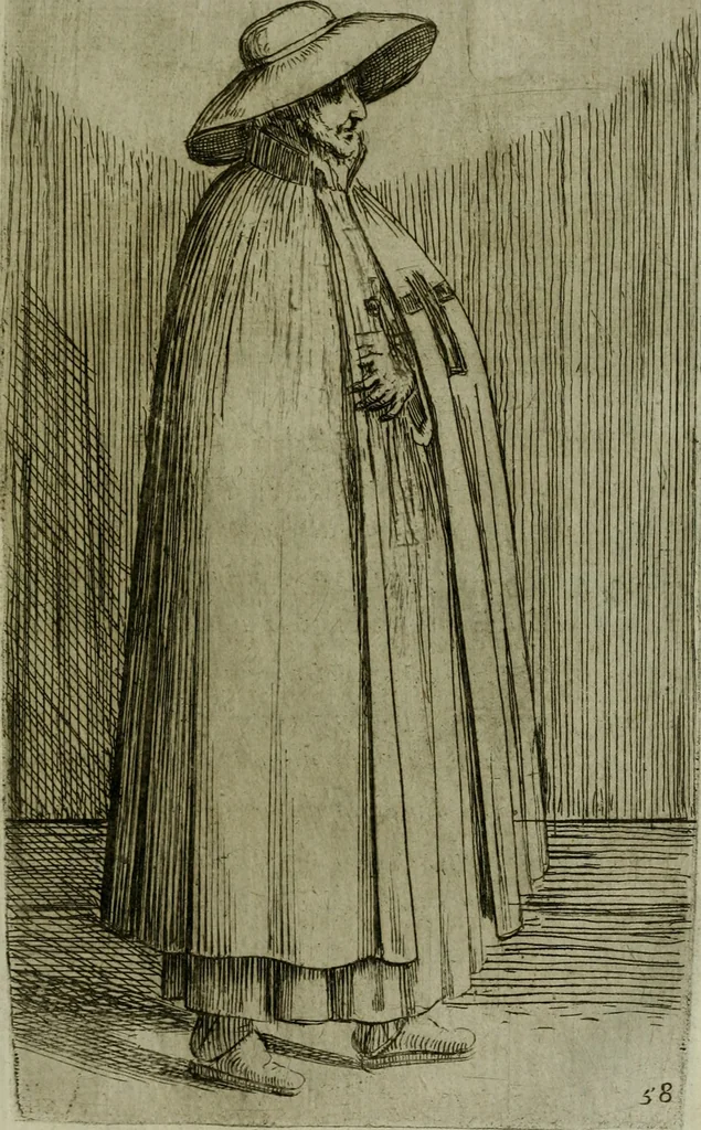 An illustration from De gli habiti delle religioni con le armi e breue descrittion loro, libro primo[-terza], 1626, leaf 136