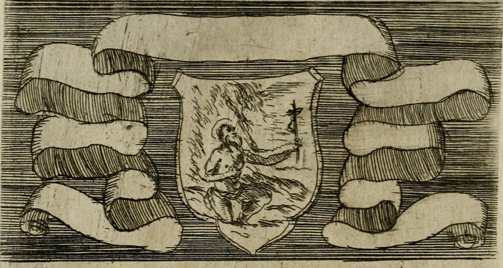 An illustration from De gli habiti delle religioni con le armi e breue descrittion loro, libro primo[-terza], 1626, leaf 149