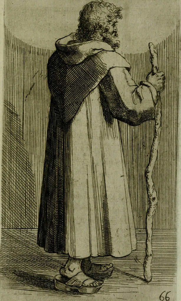 An illustration from De gli habiti delle religioni con le armi e breue descrittion loro, libro primo[-terza], 1626, leaf 152