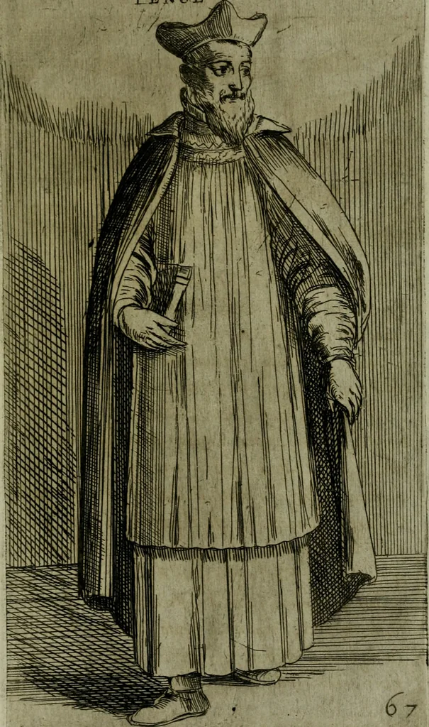 An illustration from De gli habiti delle religioni con le armi e breue descrittion loro, libro primo[-terza], 1626, leaf 154