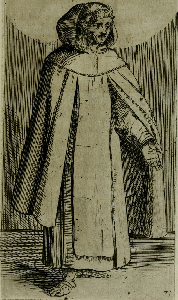 An illustration from De gli habiti delle religioni con le armi e breue descrittion loro, libro primo[-terza], 1626, leaf 162