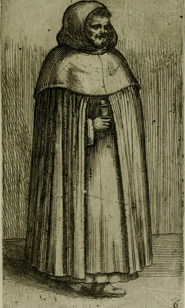 An illustration from De gli habiti delle religioni con le armi e breue descrittion loro, libro primo[-terza], 1626, leaf 26