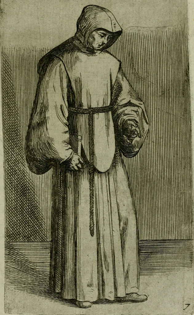 An illustration from De gli habiti delle religioni con le armi e breue descrittion loro, libro primo[-terza], 1626, leaf 28